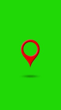 3D Location pointer animation. Full HD. 4K