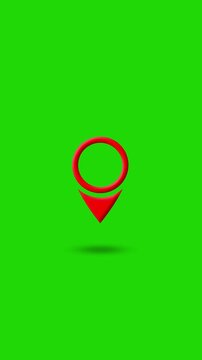 3D Location pointer animation. Full HD. 4K
