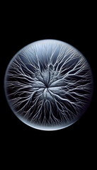 A macro shot of the fracture epicenter, Ai generated image