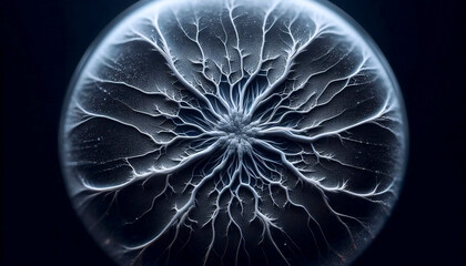 A macro shot of the fracture epicenter, Ai generated image