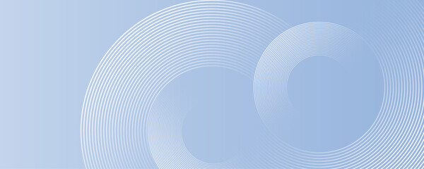 Modern digital abstract blue background with circular lines. Geometric stripe line art design for poster, brochure, cover, website, header, web banner, presentation