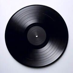 A minimalist graphic of a record with a single scratch, Ai generated image