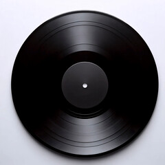 A minimalist graphic of a record with a single scratch, Ai generated image