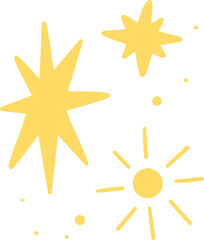 Obraz premium 별 반짝이 효과 드로잉 스티커(star light drawing sticker)