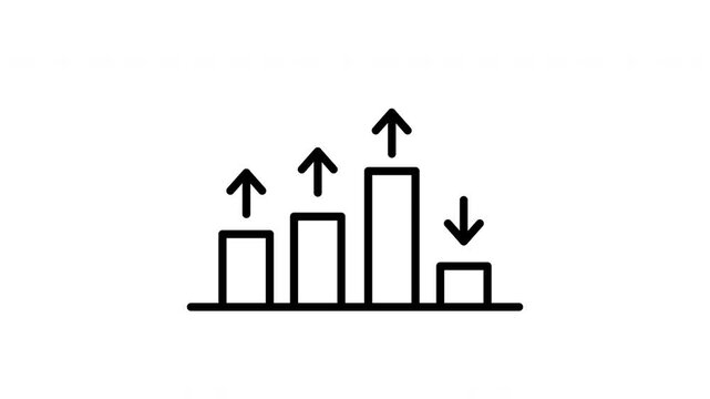 Animated Performance Change Chart Motion Graphic for Business Analysis