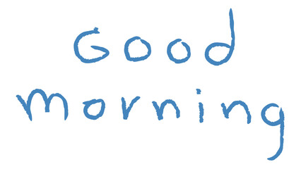 Obraz premium Good morning word design element