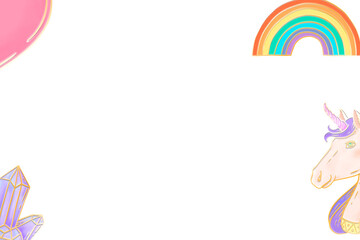 Fototapeta premium Pony colorful pastel png aesthetic pattern