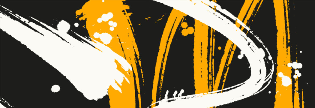 Abstract ink brush strokes vector background, expressive minimal art for design, posters, branding, and modern layouts.