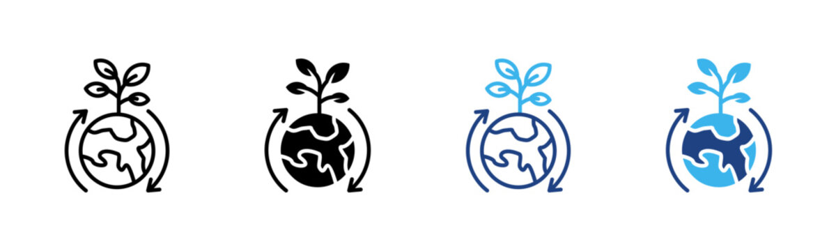 Sustainable Impact icon set multiple style collection