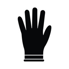 Obraz premium Medical Gloves Silhouette Icon Vector Illustration