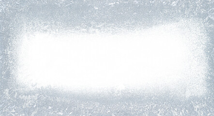 Beautiful ice frost patterns arranged as frame without background png file. Symbol of Christmas wonder.