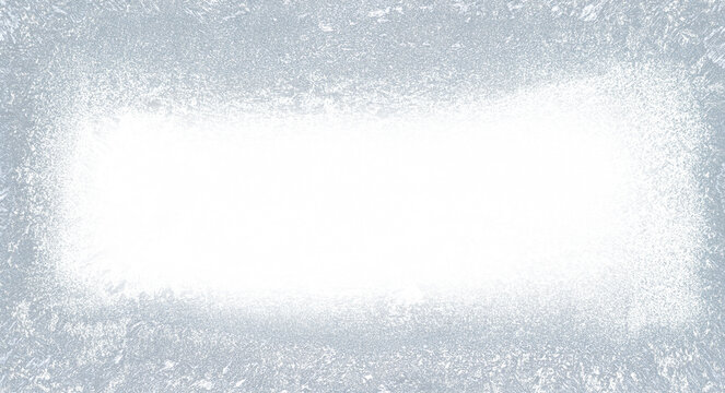 Beautiful ice frost patterns arranged as frame without background png file. Symbol of Christmas wonder.