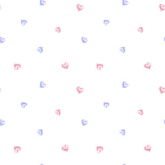 Seamless pattern with hearts