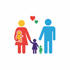 Happy Family with Children