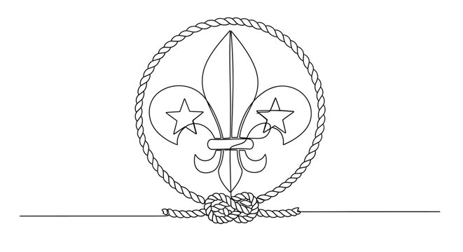scout emblem, fleur de lis symbol