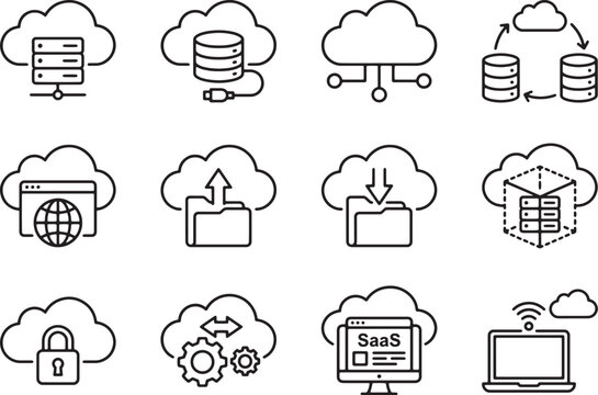 cloud computing icons