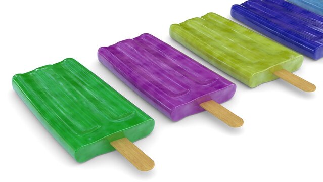 Popsicle on white background