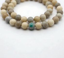 Tasbih prayer beads made of natural stone, Middle Eastern Islamic style