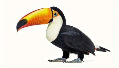 Fototapeta premium Vibrant Toucan Bird Isolated on White Background