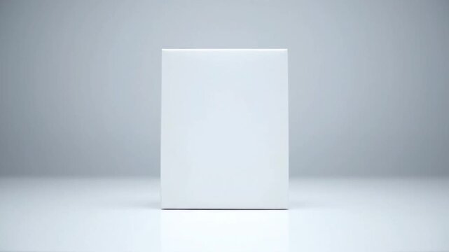 White Box Stands Still, Lit by Soft, Even Studio Lighting.