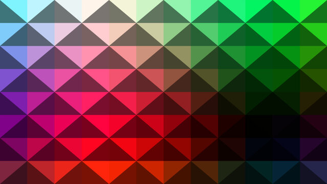 Abstract Vibrant Colorful Geometric Polygon Vector Background with Sharp Rainbow Prismatic Pattern