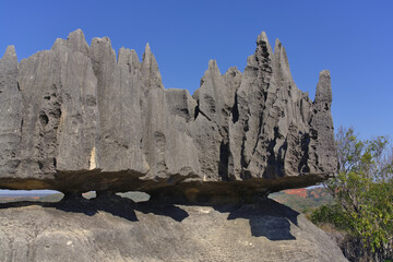 tsingy rock mountains in madagascar