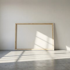 back of canvas in sunlit minimalist room