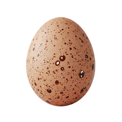 Speckled Brown Egg, natural organic Isolated on a transparent Background