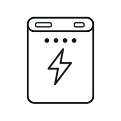 power bank outline. On a white background.
