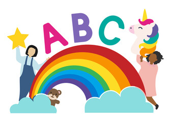 Obraz premium Kids png illustration, transparent background