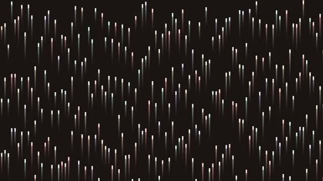 Abstract Light Beams Falling Across Dark Background Generating Subtle Neon Stripes