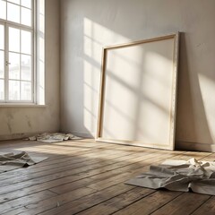 blank canvas in sunlit artist studio_2