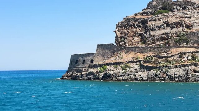 Elunda landscape, island of Spinalonga, Crete, Greece