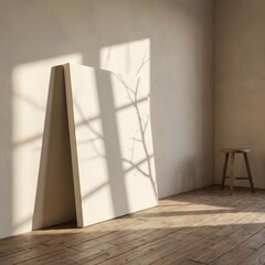 blank canvas in sunlit artist studio_4