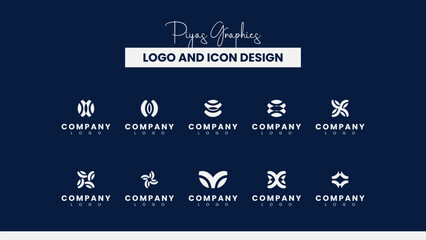 Obraz premium Organic Leaf Logo Icon Collection 