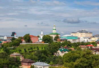Church of St. George the Victorious and the bell tower of the Church of the Great Martyr George the Victorious. Vladimir, Russia
