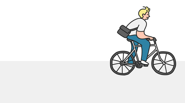 Png man riding bike border, transparent background, sustainable lifestyle concept