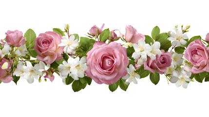 Bouquet of pink roses flowers