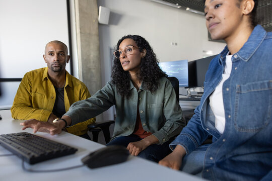 Collaborative Meeting with Three Professionals Present