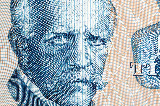 Fridtjof Nansen a closeup portrait from Norwegian money