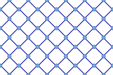 Fototapeta premium Traditional Mexican Talavera Seamless Pattern With Flower Motif. Ceramic Tile From Puebla. Vector Illustration.