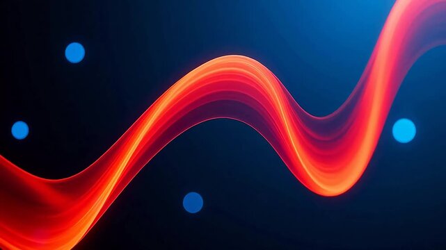 Red-OrangeWaveonDeepBlueBackground