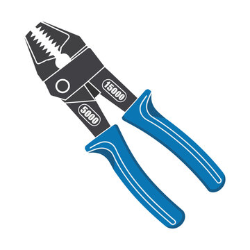 Sleek Ancor Single Crimp Tool Vector Illustration.