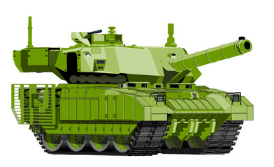 Fototapeta premium Cartoon modern armored tank