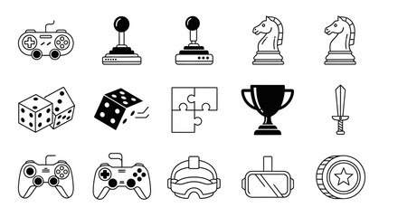 Collection of gaming and sports icons. © Raffi