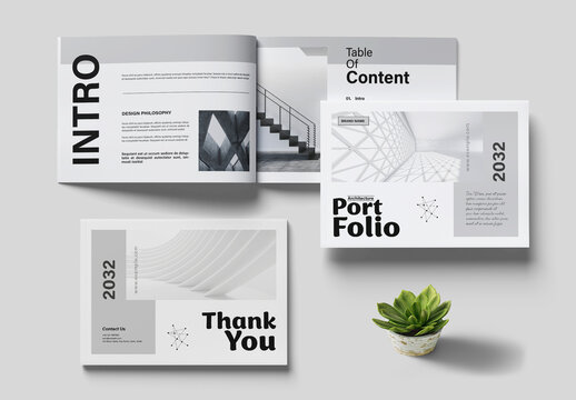 Architecture Portfolio Template Design Landscape