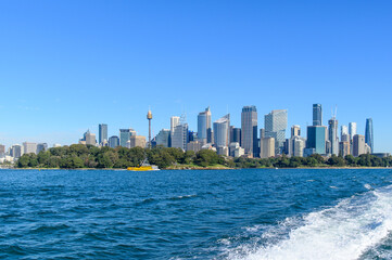 Fototapeta premium オーストラリアのシドニーで眺める街並みの風景A beautiful view of the cityscape in Sydney, Australia