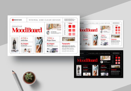 Mood Board Template Layout