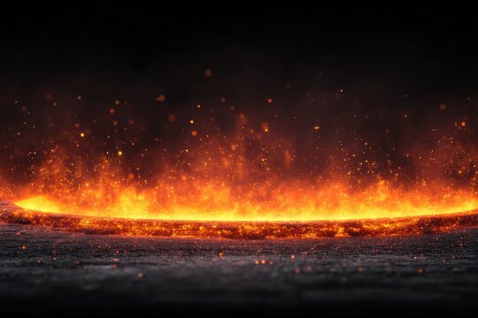 fire burning in the fireplace