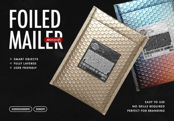 Foiled Bubble Mailer Mockup